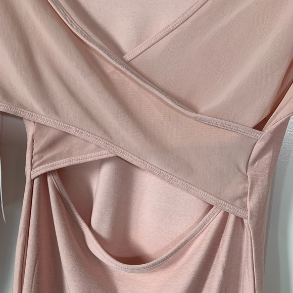 Old Navy Shirt Girls XL 14 Crossover Back Pink Go-Dry Athleisure Long Sleeve - Picture 3 of 8